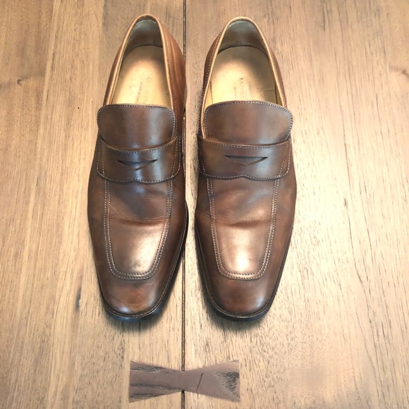Mario Fagni 👞Loafers, Brown Size 10 - Picture 2 of 8